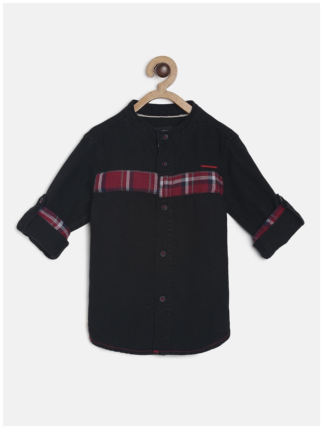

Tales Stories Boy Cotton Solid Shirt Black