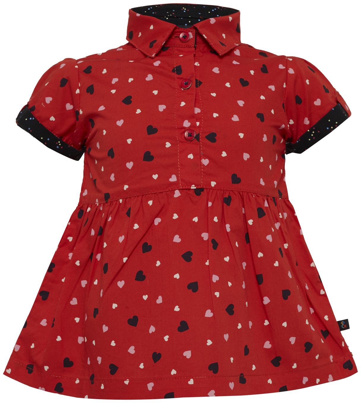 

Tales Stories Girl Cotton Printed Top - Red