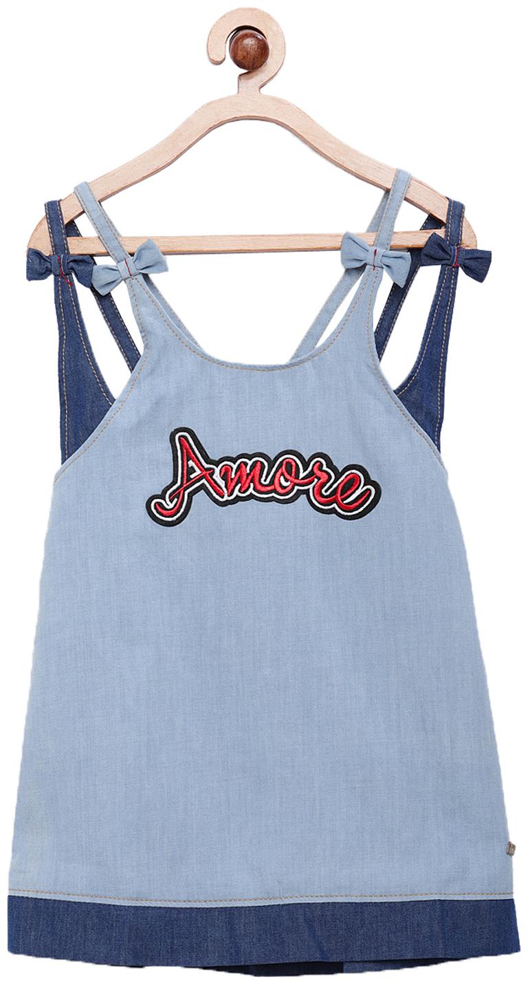 

Tales Stories Girl Cotton Printed Top - Blue