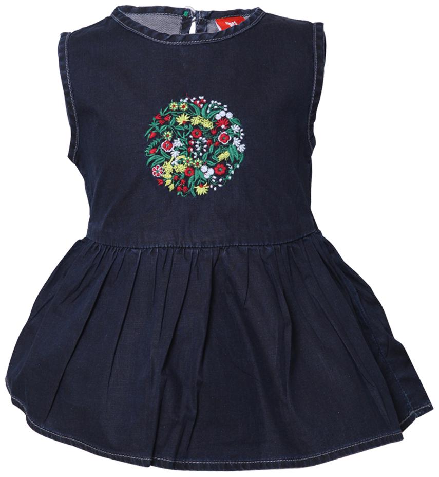 

Tales Stories Baby girl Cotton Solid Princess frock - Black