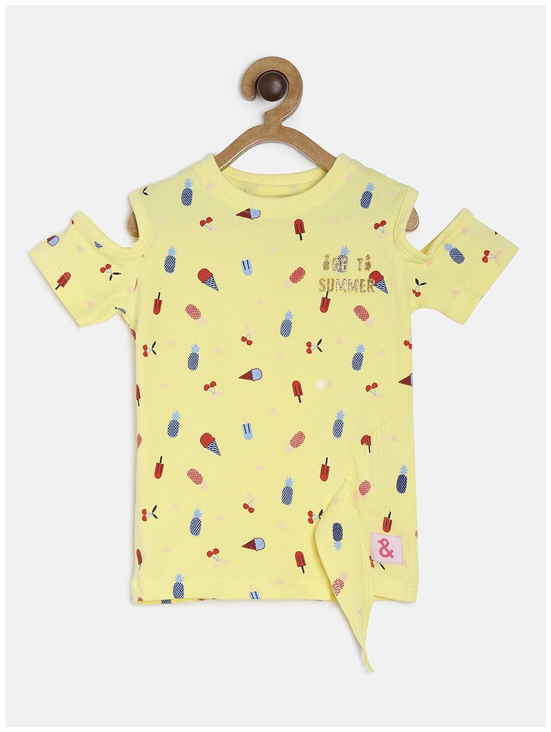 

Tales Stories Cotton Printed T shirt for Baby Girl - Yellow