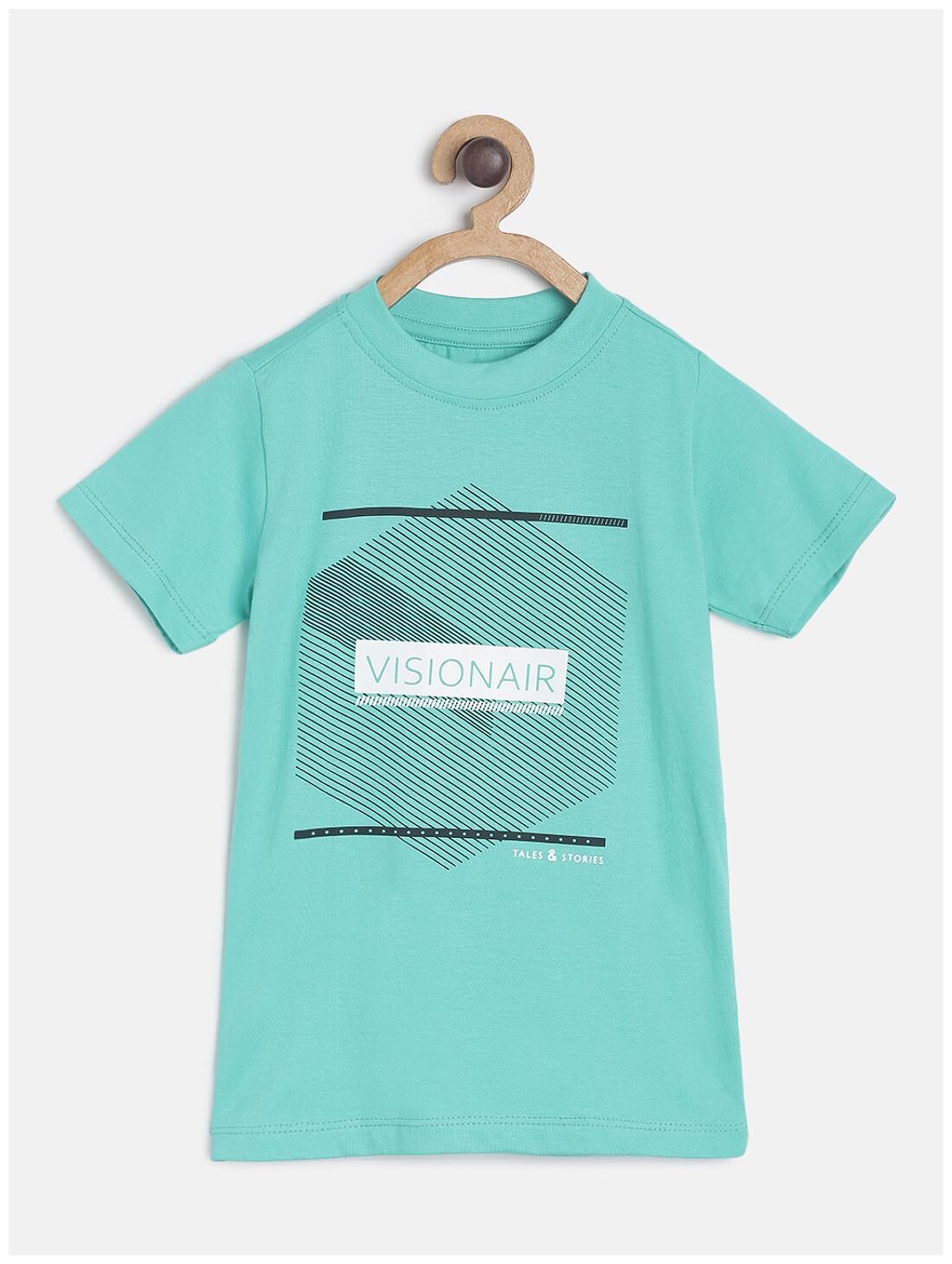 

Tales Stories Boy Cotton Printed T-shirt - Green