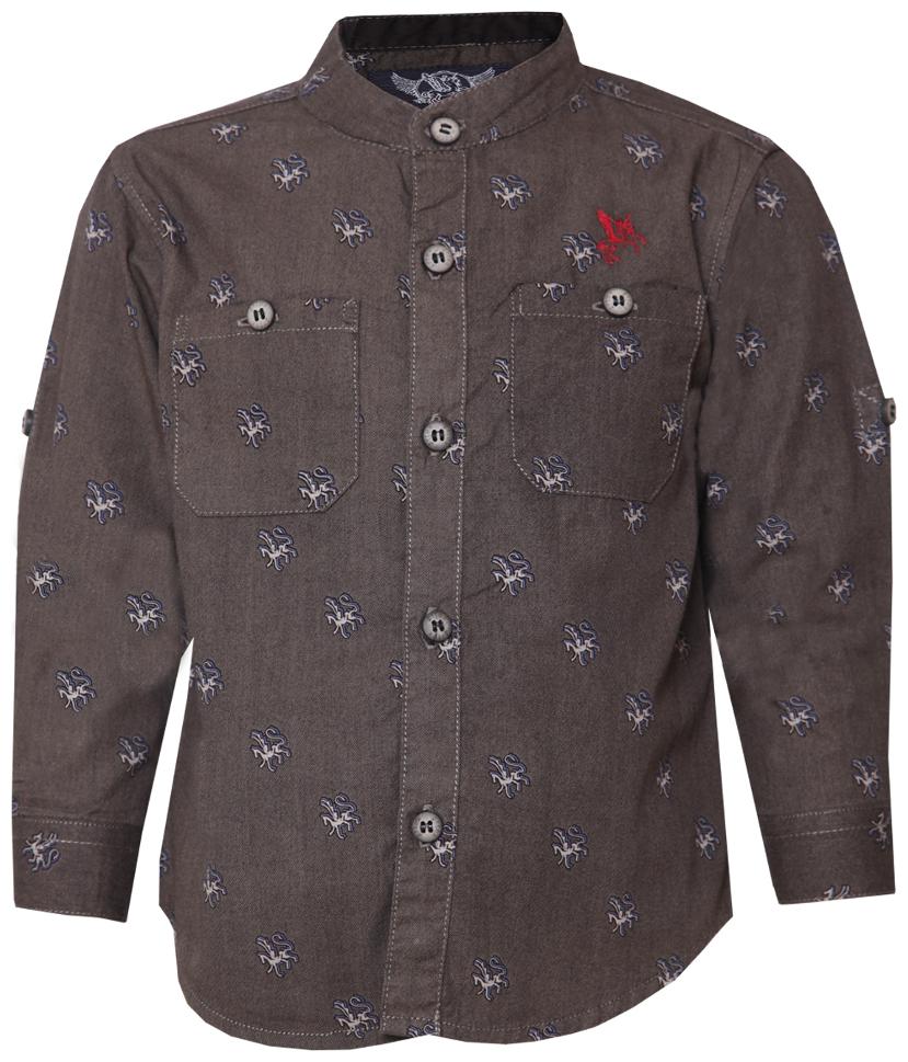 

Tales Stories Cotton Solid Shirt for Baby Boy - Brown