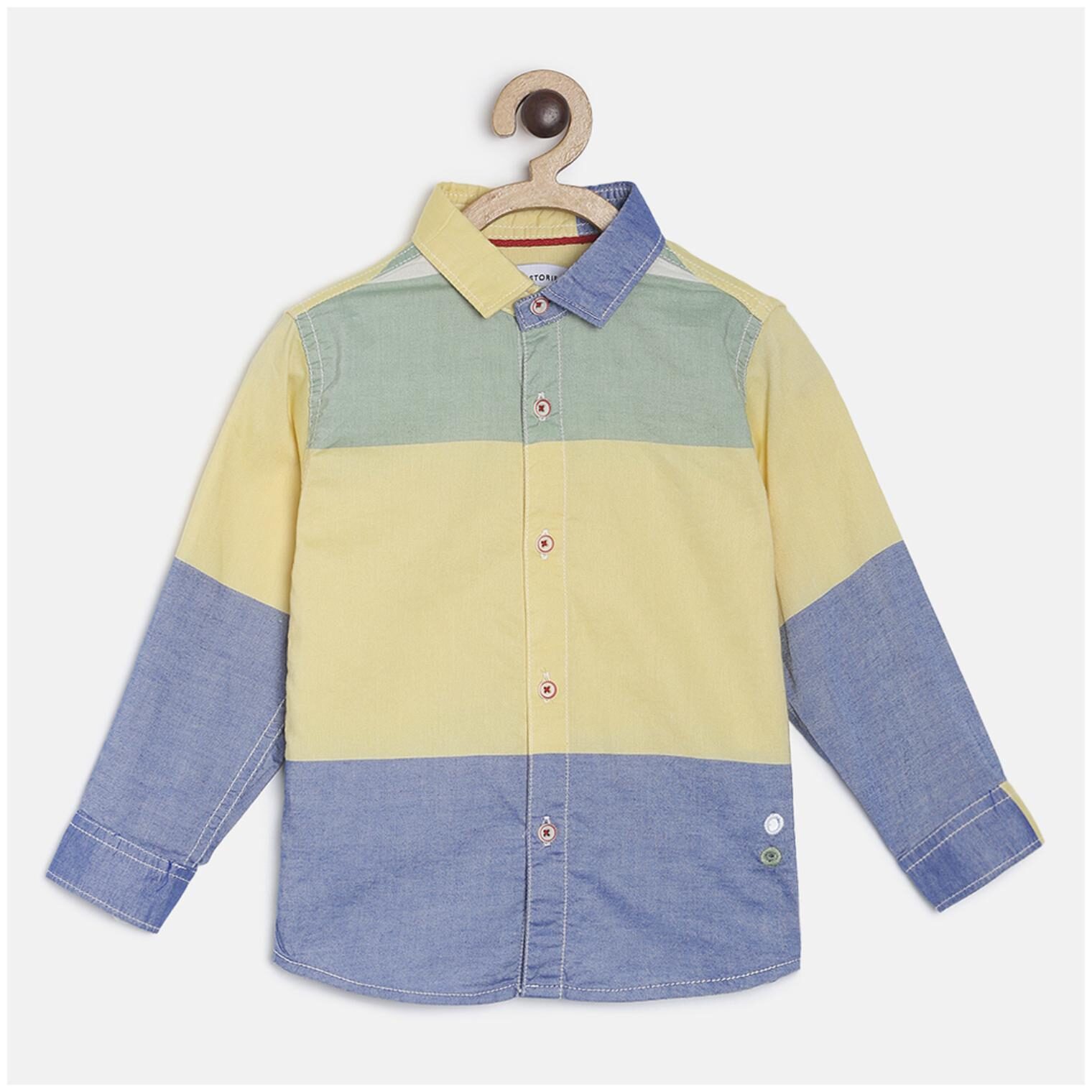 

Tales Stories Boy Cotton Colorblocked Shirt Multi