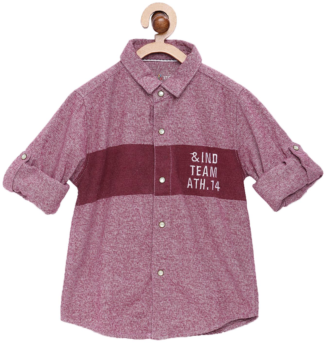 

Tales Stories Cotton Solid Shirt for Baby Boy - Red