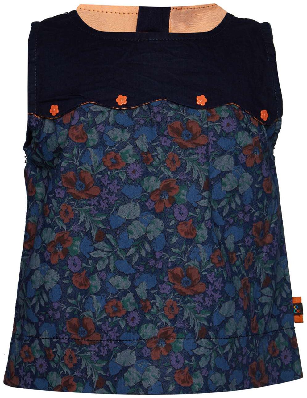 

Tales Stories Cotton Solid Top for Baby Girl - Blue