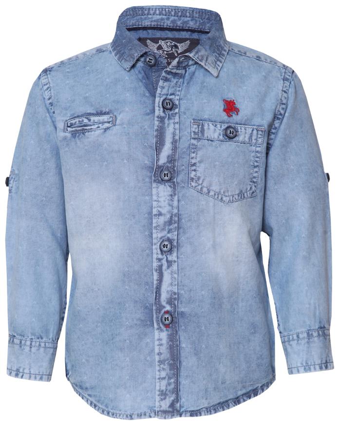 

Tales Stories Boy Denim Solid Shirt Blue
