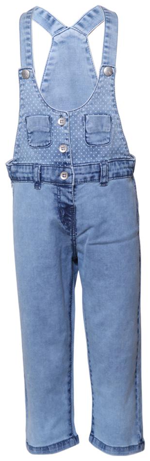 

Tales Stories Baby girl Denim Solid Jumpsuit - Blue