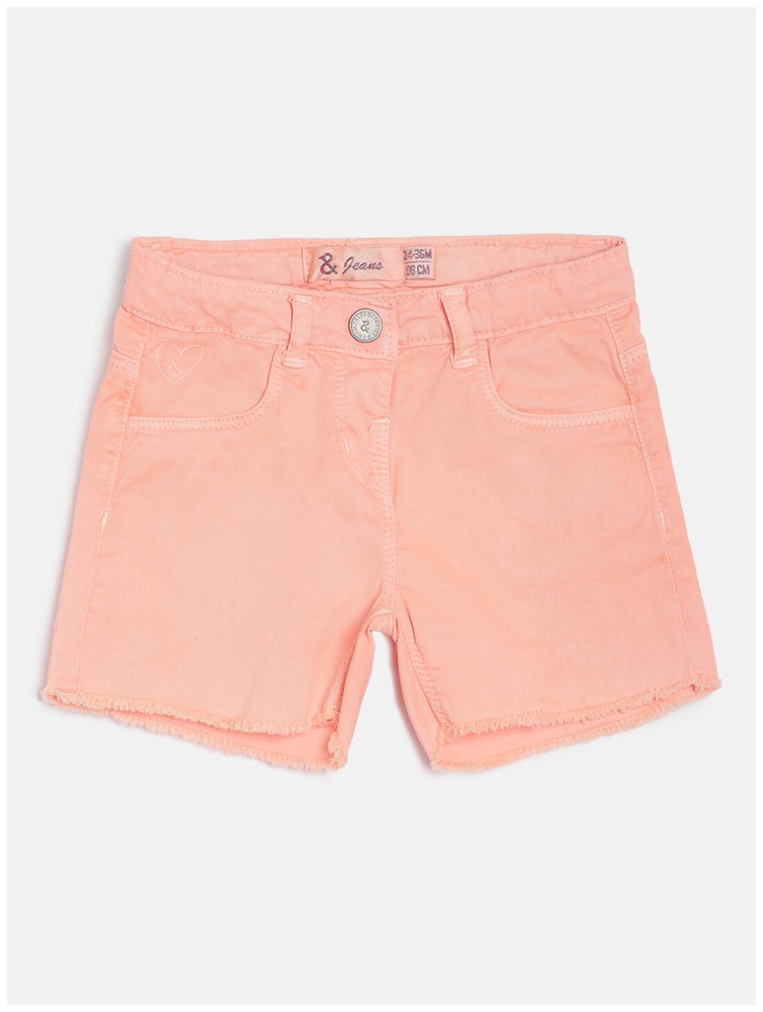 

Tales Stories Girl Cotton Solid Denim shorts - Pink