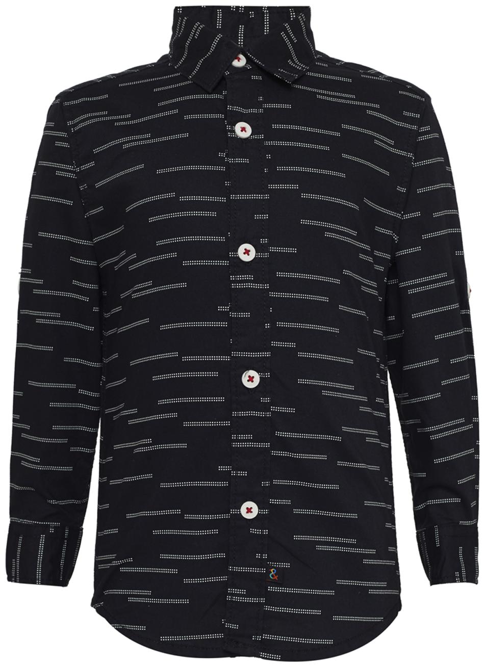 

Tales Stories Boy Cotton Striped Shirt Black