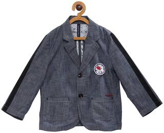 Tales & Stories Baby boy Cotton Solid Ethnic jacket - Grey