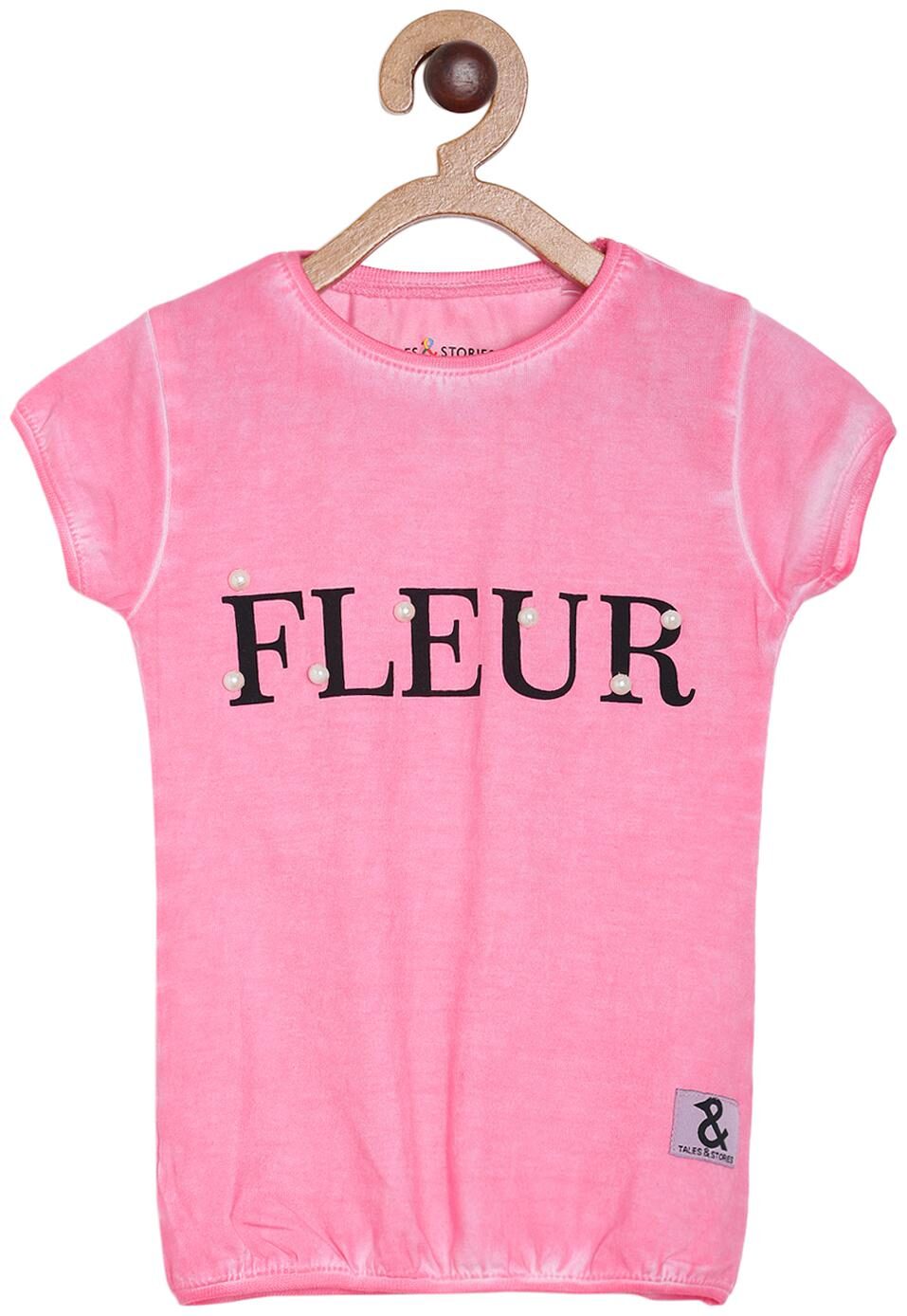 

Tales Stories Cotton Printed T shirt for Baby Girl - Pink