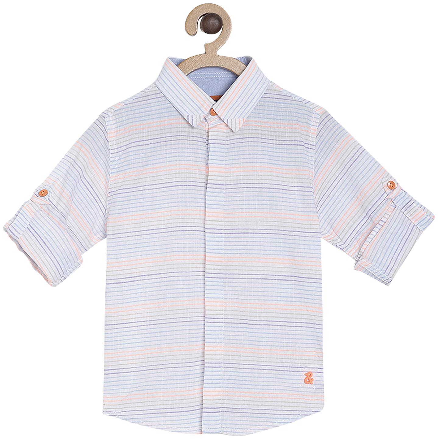

Tales Stories Boy Cotton Striped Shirt Multi