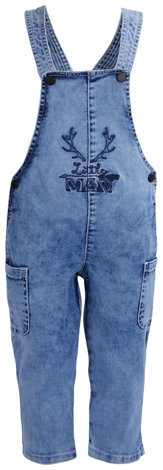 

Tales Stories Baby girl Denim Solid Jumpsuit - Blue