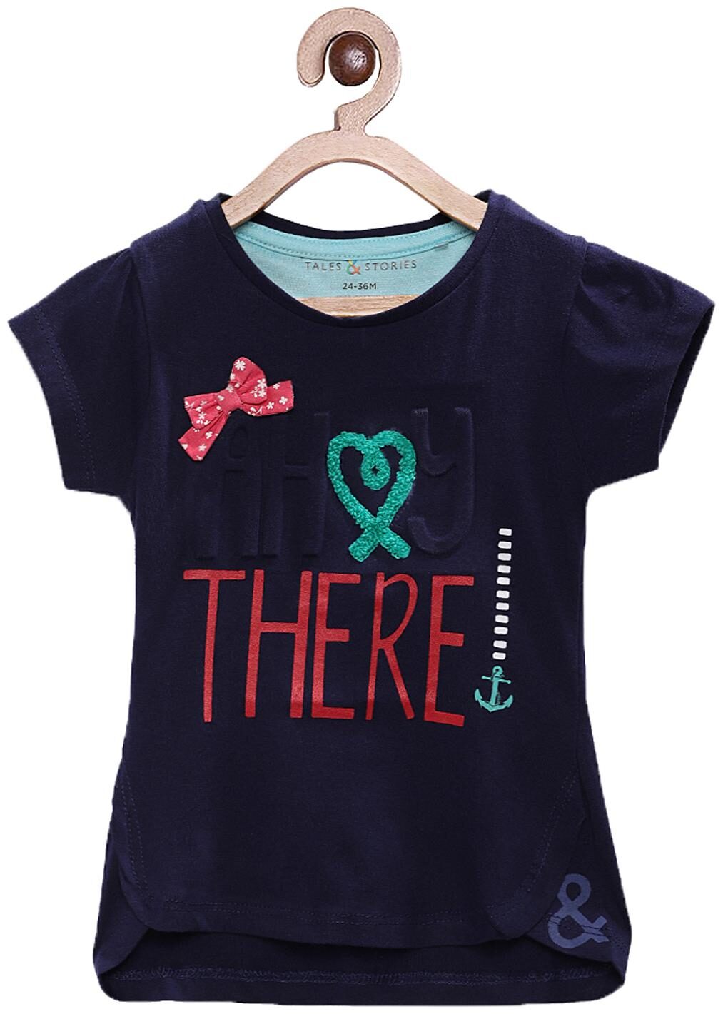 

Tales Stories Girl Cotton Printed T shirt - Blue