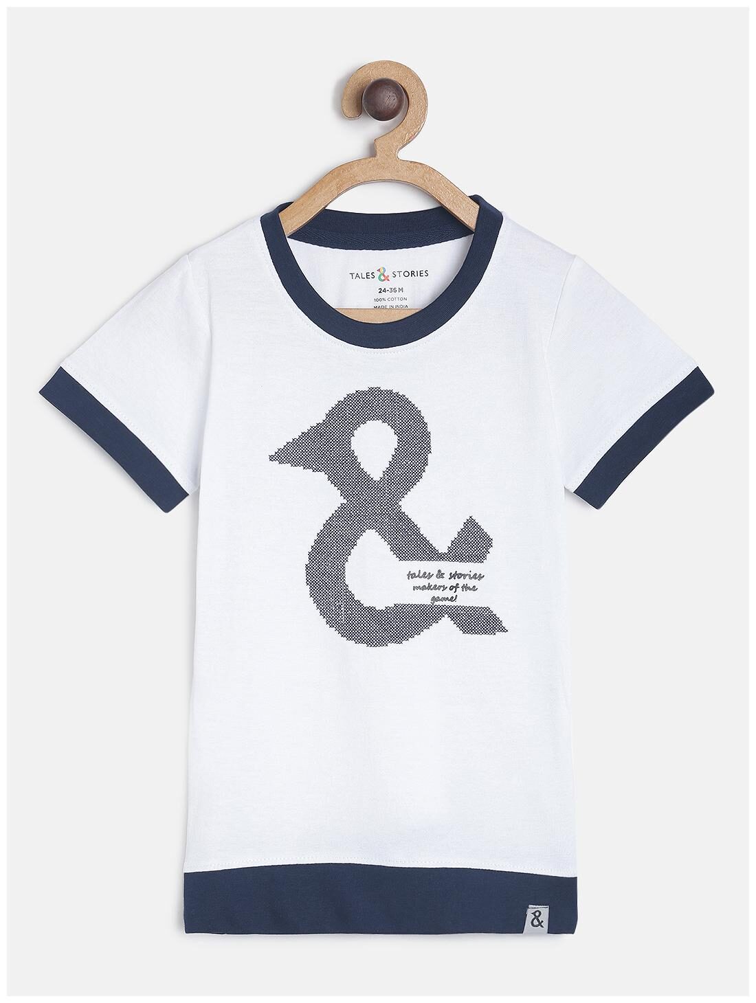 

Tales Stories Boy Cotton Printed T-shirt - White