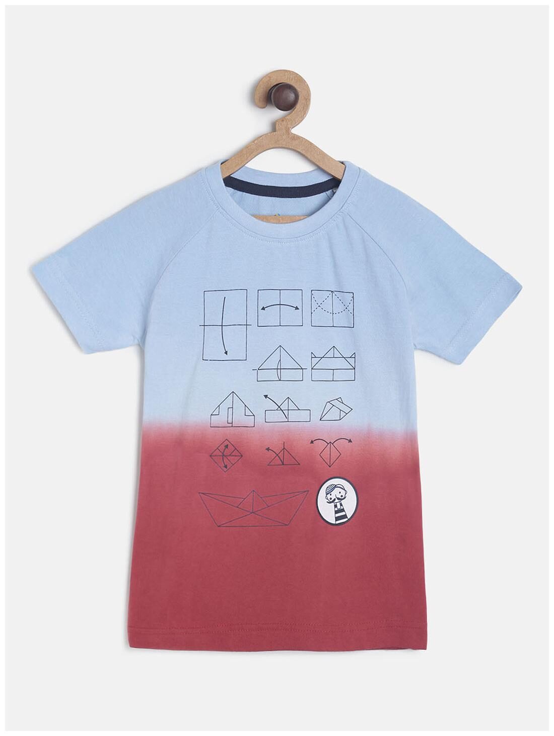 

Tales Stories Boy Cotton Colorblocked T-shirt - Blue