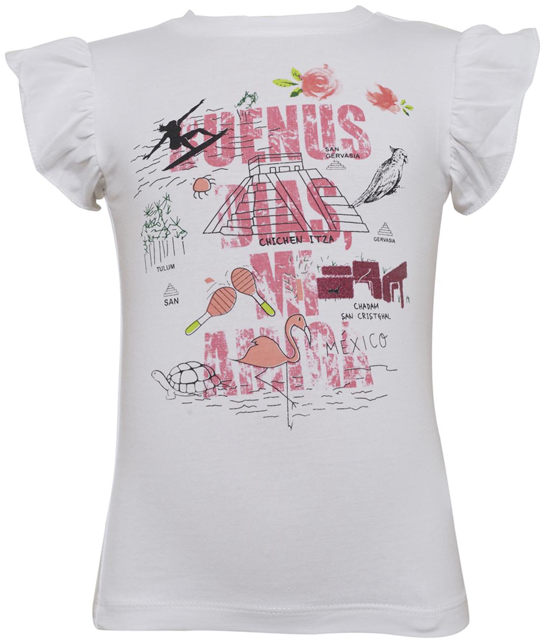 

Tales Stories Girl Cotton Printed T shirt - White