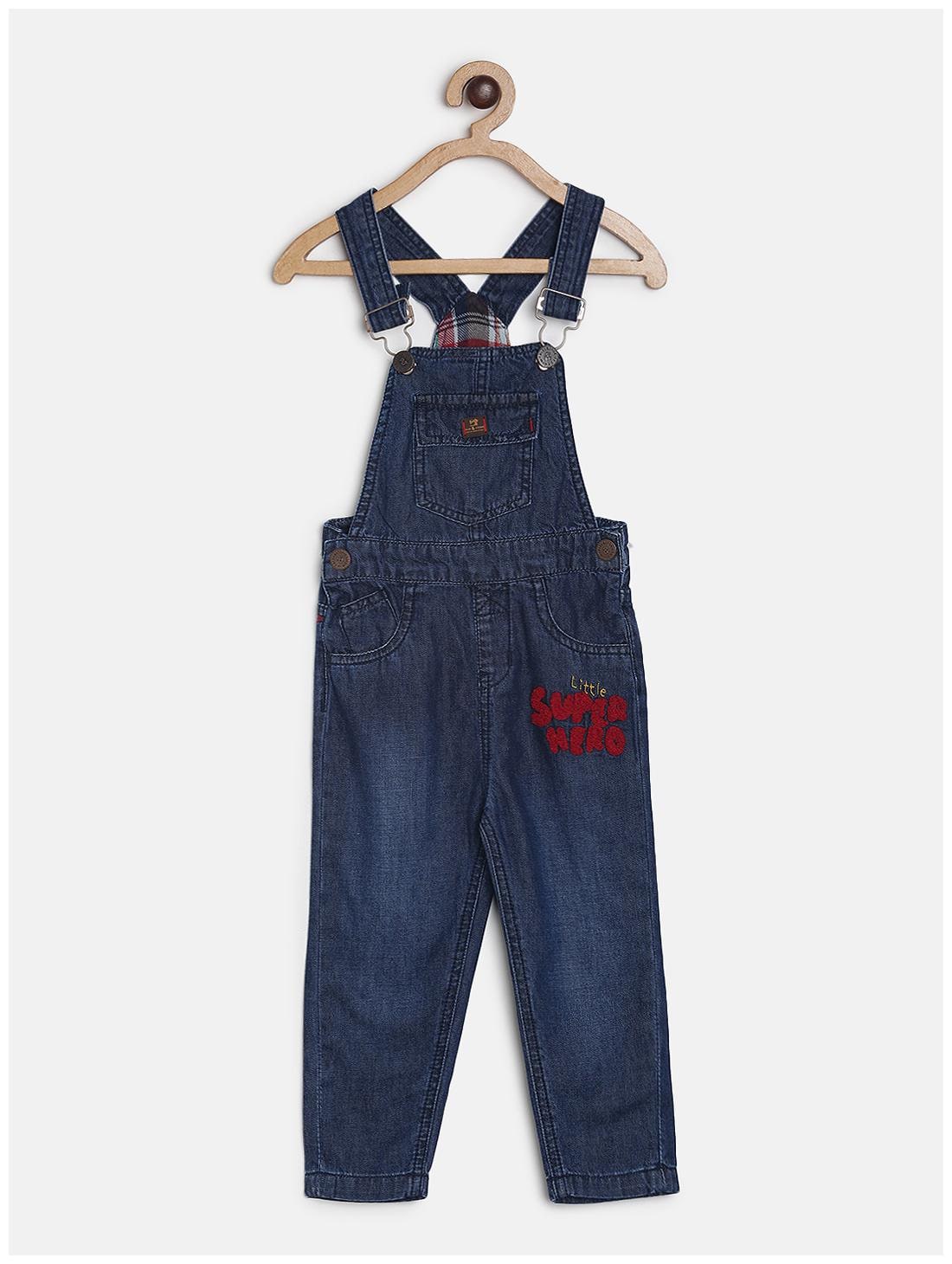

Tales Stories Cotton Solid Top Bottom Set - Blue