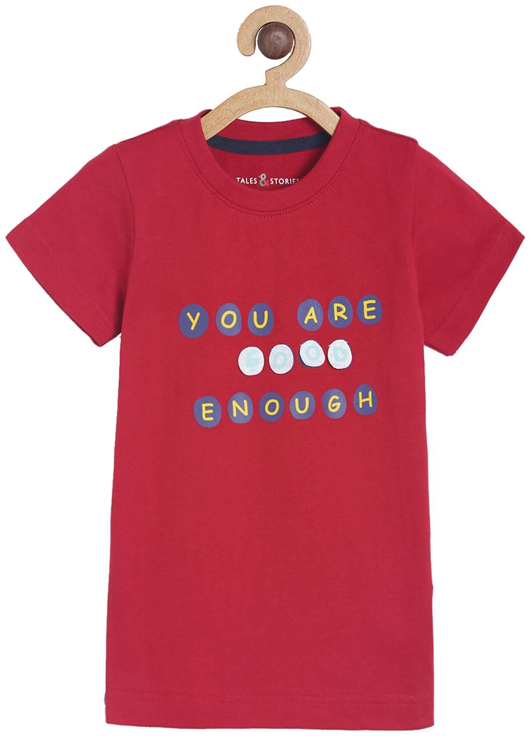 

Tales Stories Boy Cotton Printed T-shirt - Red