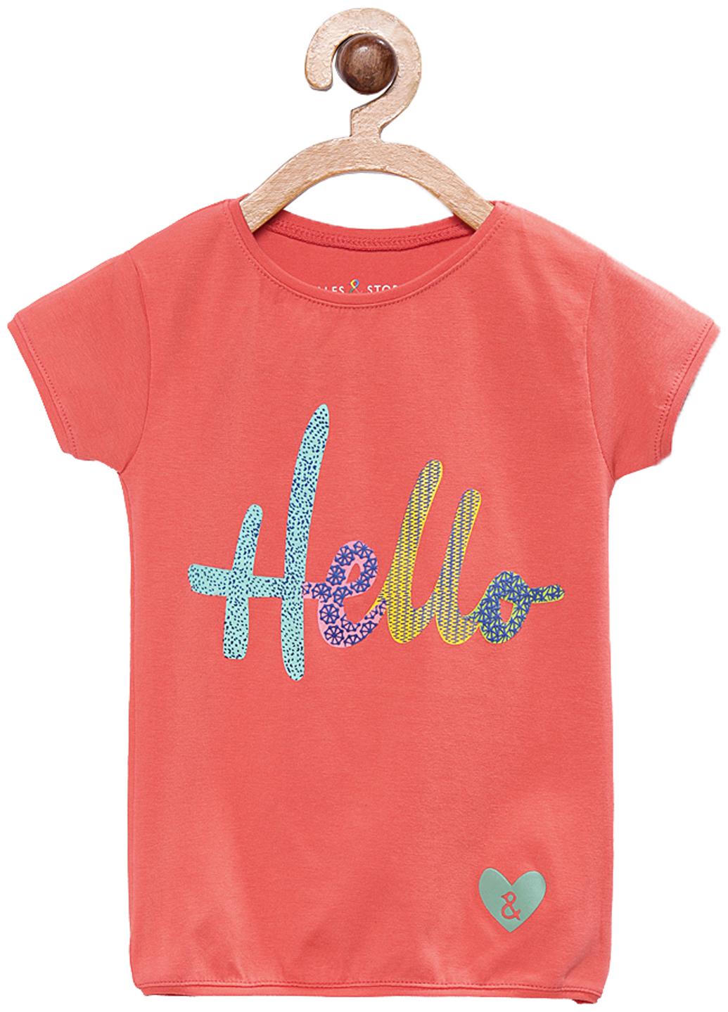 

Tales Stories Cotton Printed T shirt for Baby Girl - Orange
