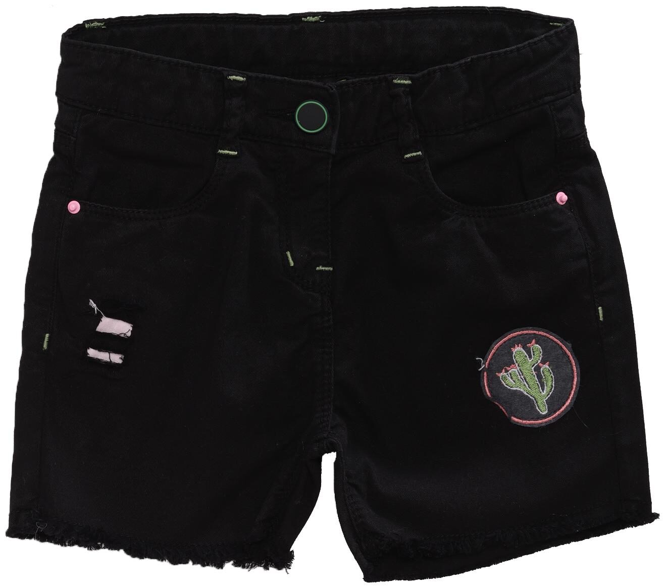 

Tales Stories Baby girl Cotton Solid Shorts - Black