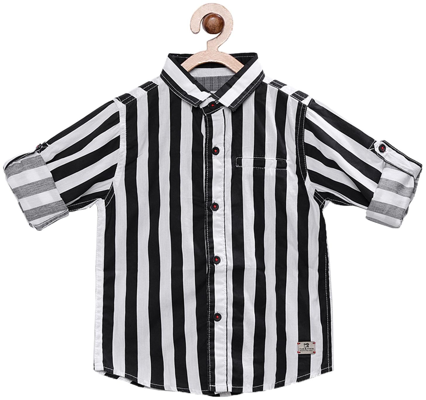 

Tales Stories Boy Cotton Striped Shirt White