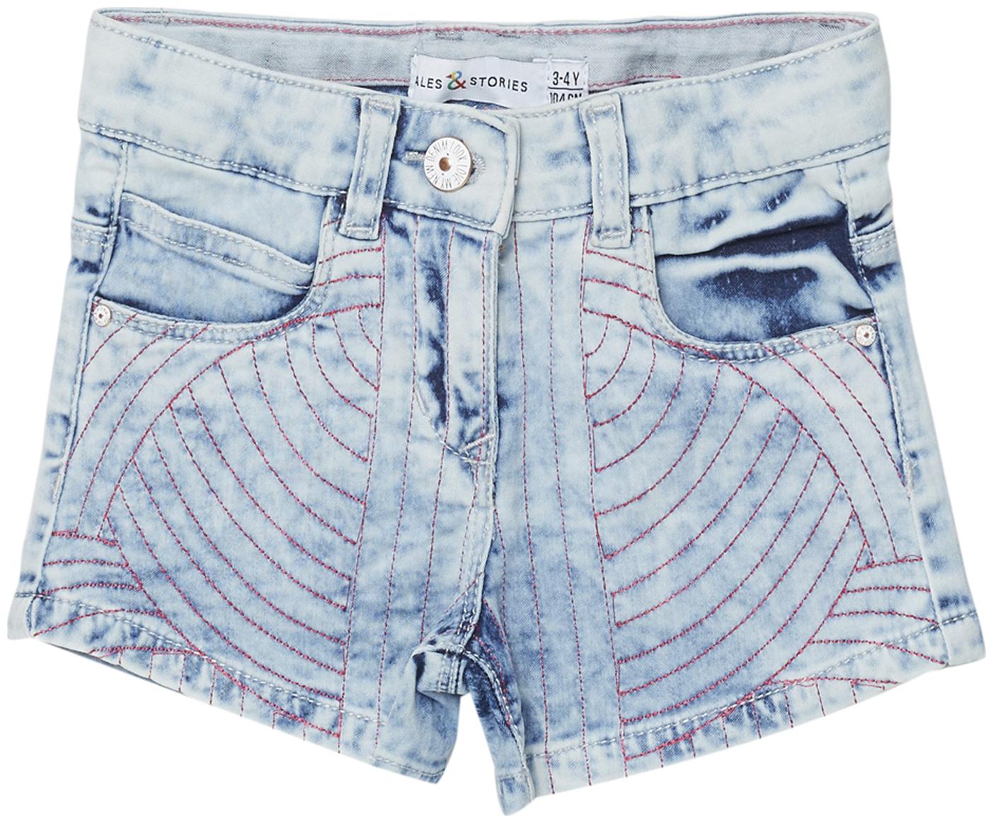 

Tales Stories Girl Cotton Floral Hot pants - Blue