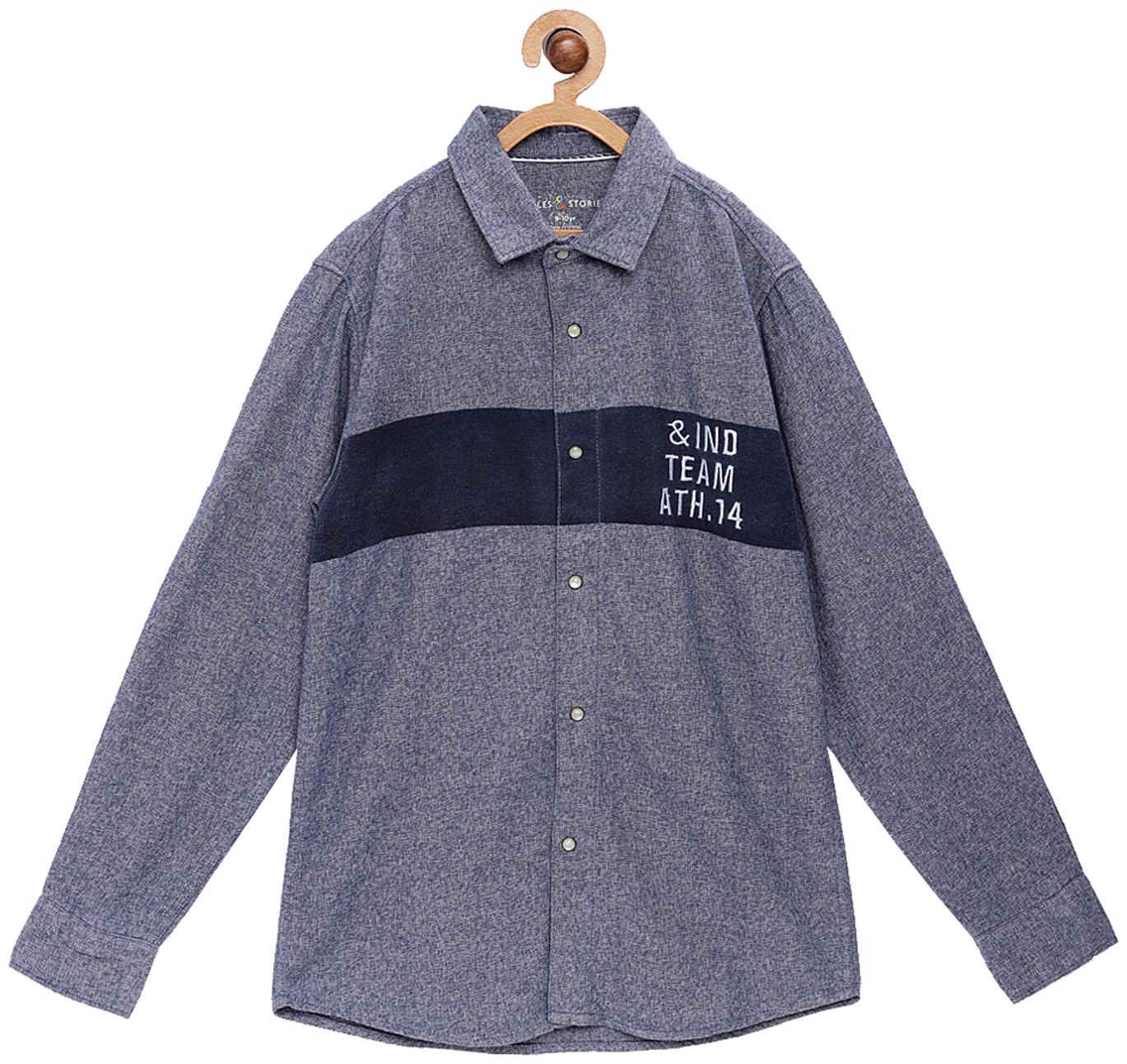 

Tales Stories Cotton Printed Shirt for Baby Boy - Grey