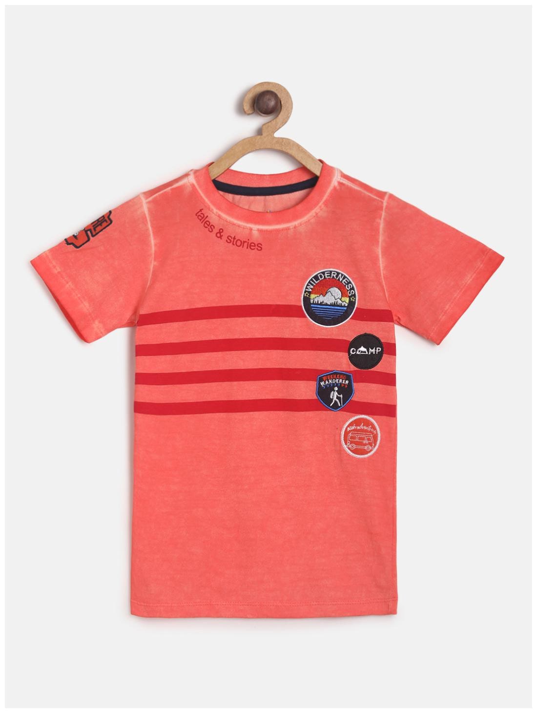 

Tales Stories Boy Cotton Printed T-shirt - Red