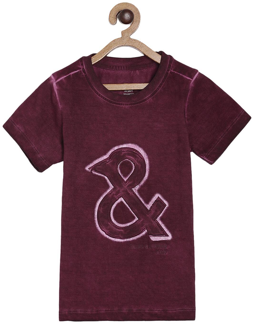 

Tales Stories Boy Cotton Printed T-shirt - Maroon