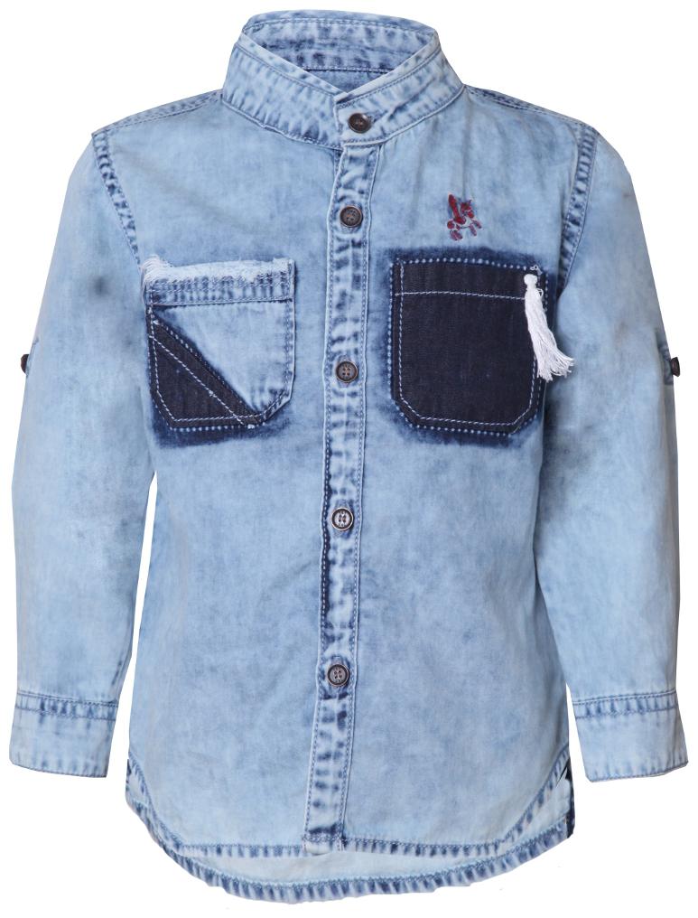 

Tales Stories Denim Solid Shirt for Baby Boy - Blue
