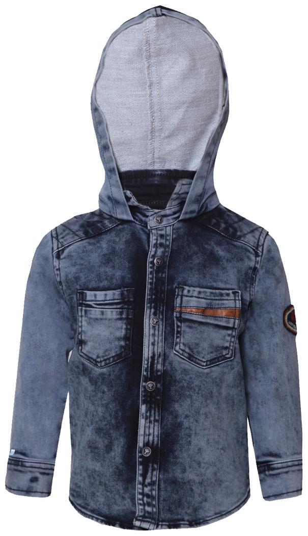 

Tales Stories Baby Boys Solid Full Sleeve Hooded Shirts