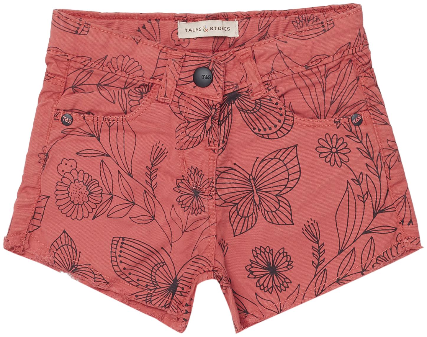 

Tales Stories Girl Cotton Floral Hot pants - Pink