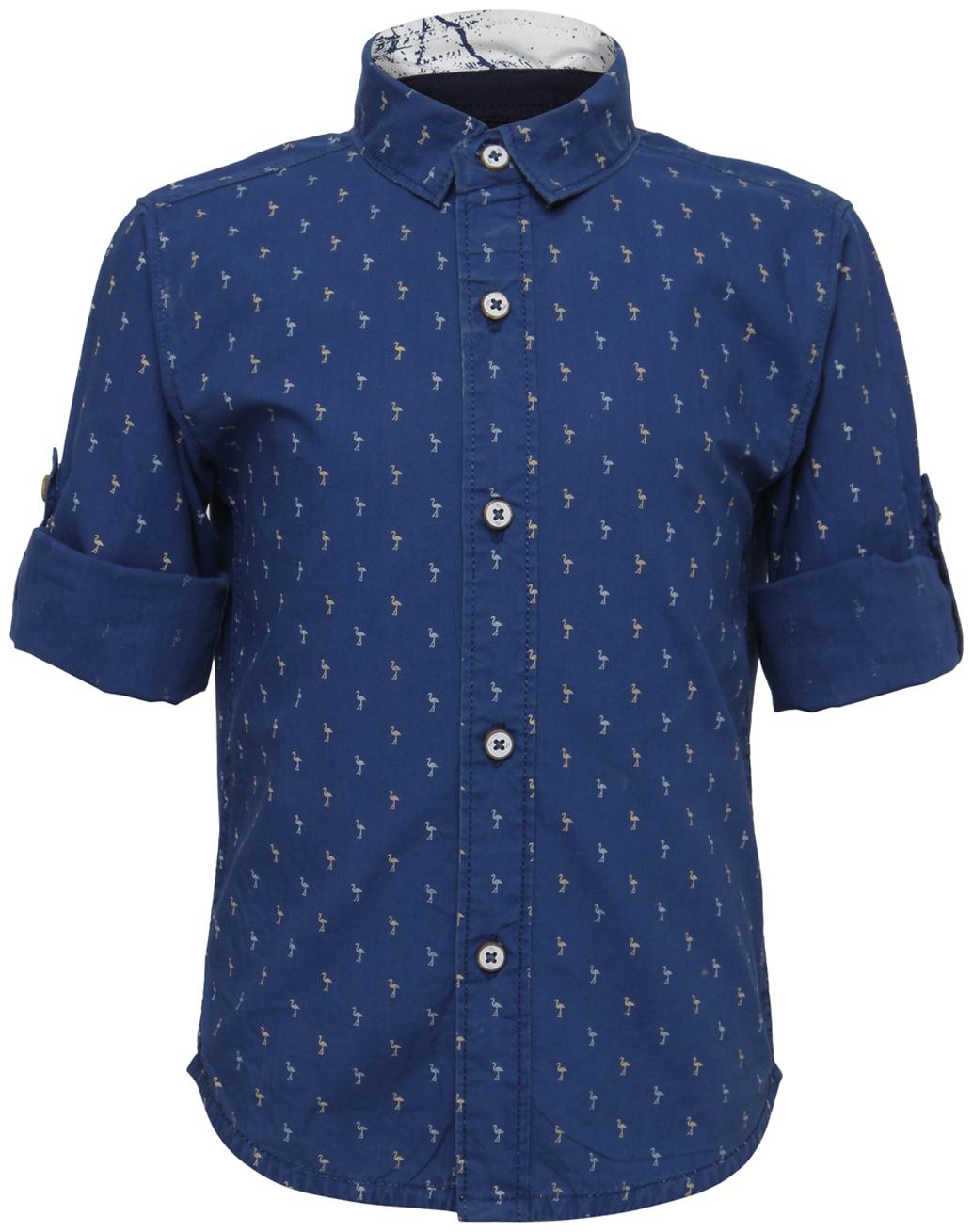 

Tales Stories Boy Cotton Solid Shirt Blue