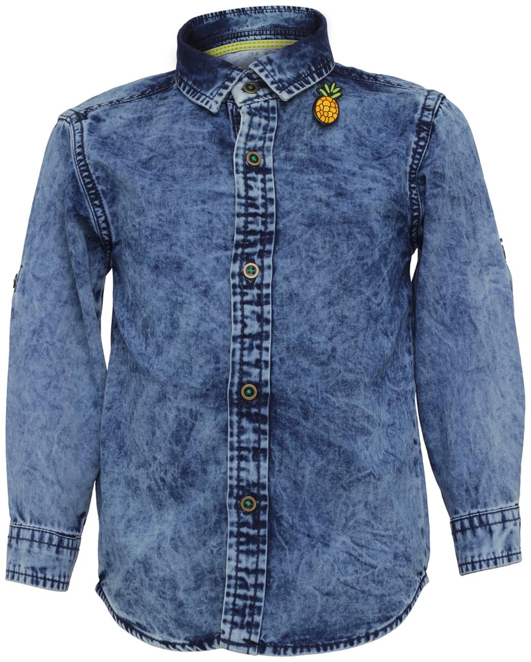 

Tales Stories Boy Cotton Solid Shirt Blue