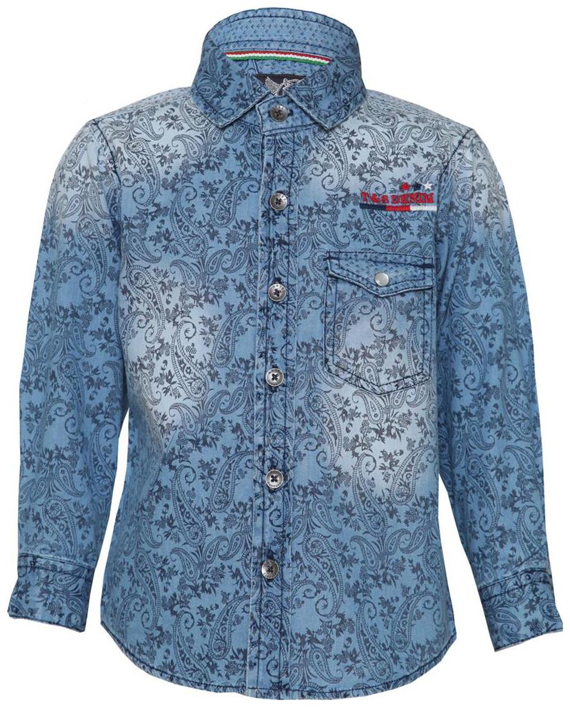 

Tales Stories Denim Solid Shirt for Baby Boy - Blue