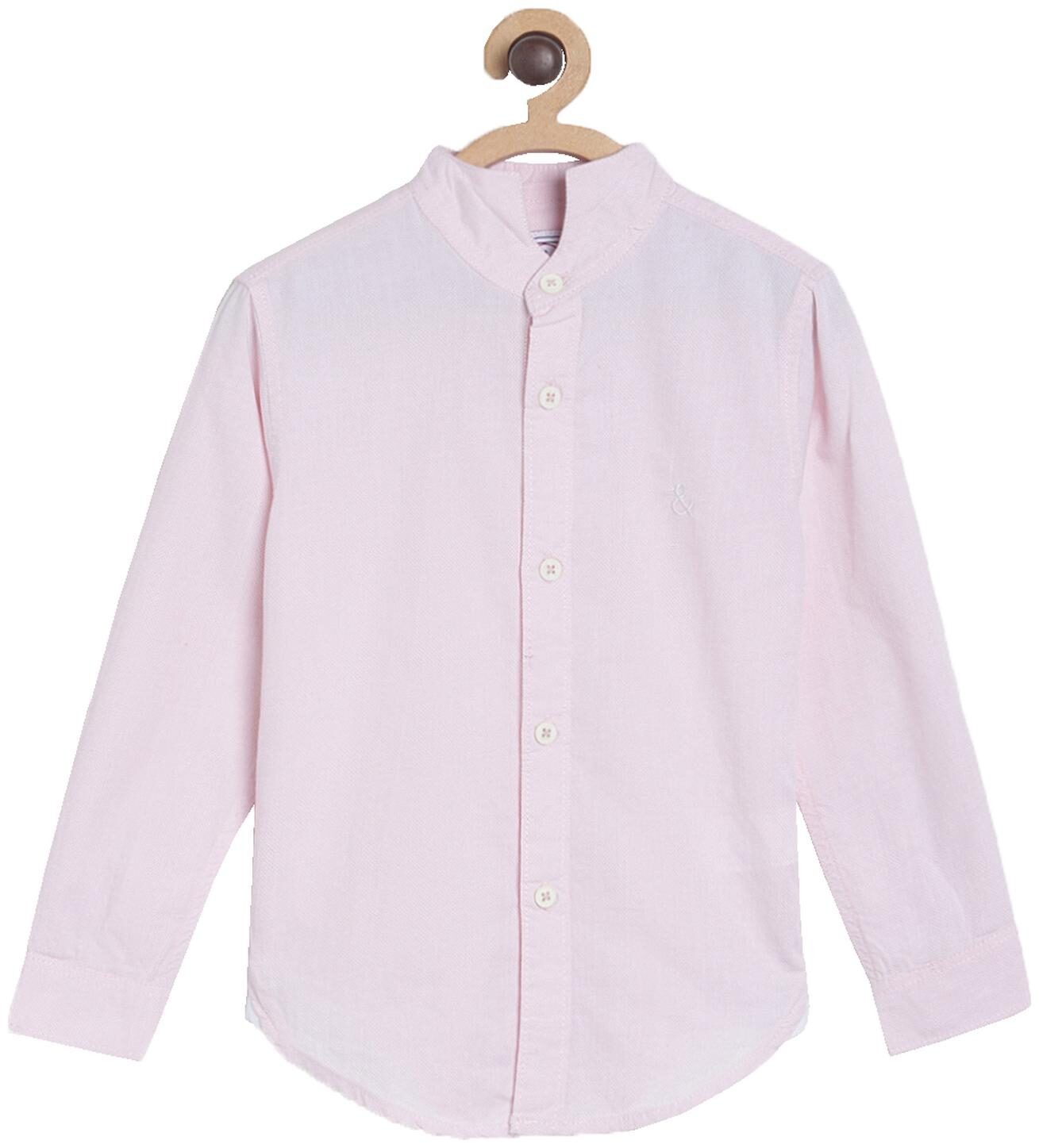 

Tales Stories Boy Cotton Solid Shirt Pink