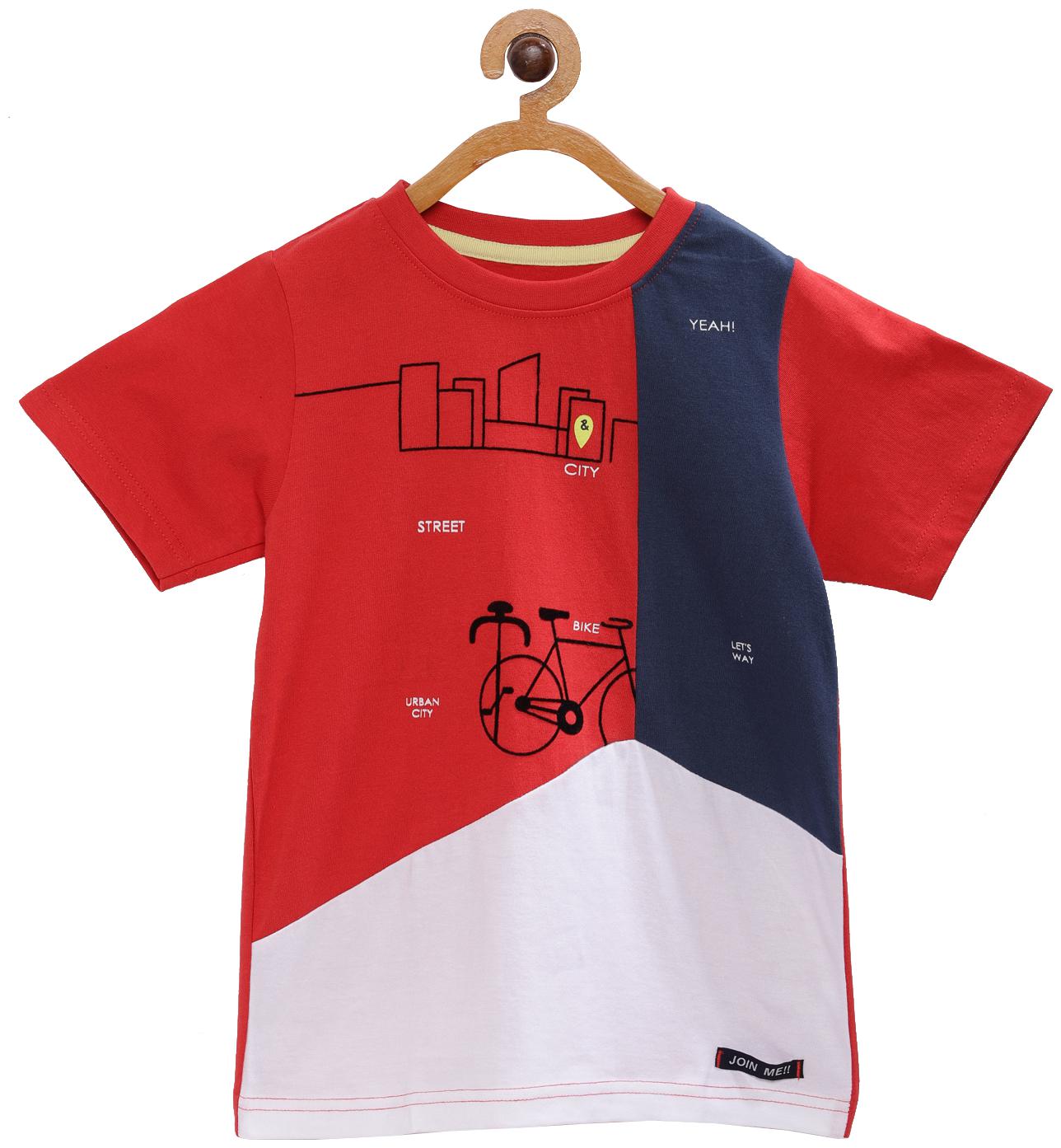 

Tales Stories Boy Cotton Printed T-shirt - Red