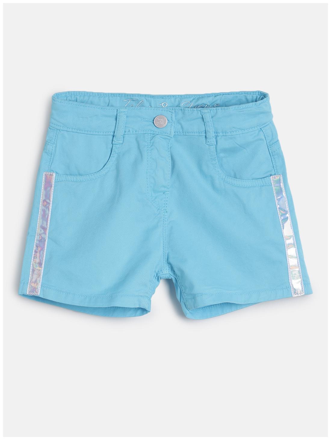 

Tales Stories Baby girl Cotton Solid Shorts - Blue