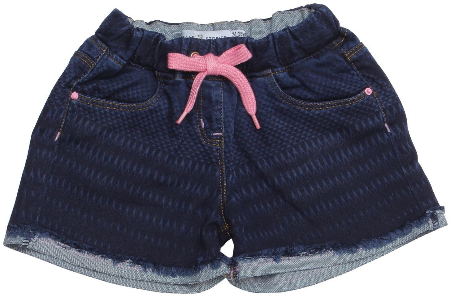 

Tales Stories Baby girl Cotton Printed Shorts - Blue