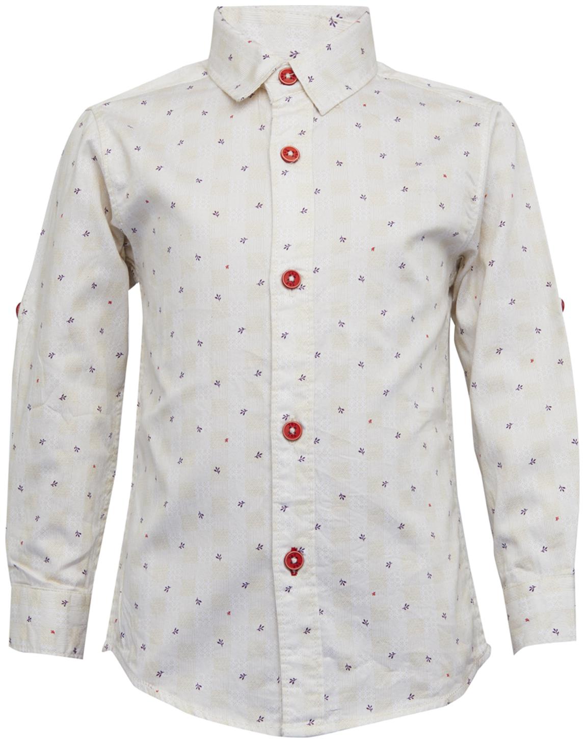 

Tales Stories Boy Cotton Floral Shirt White