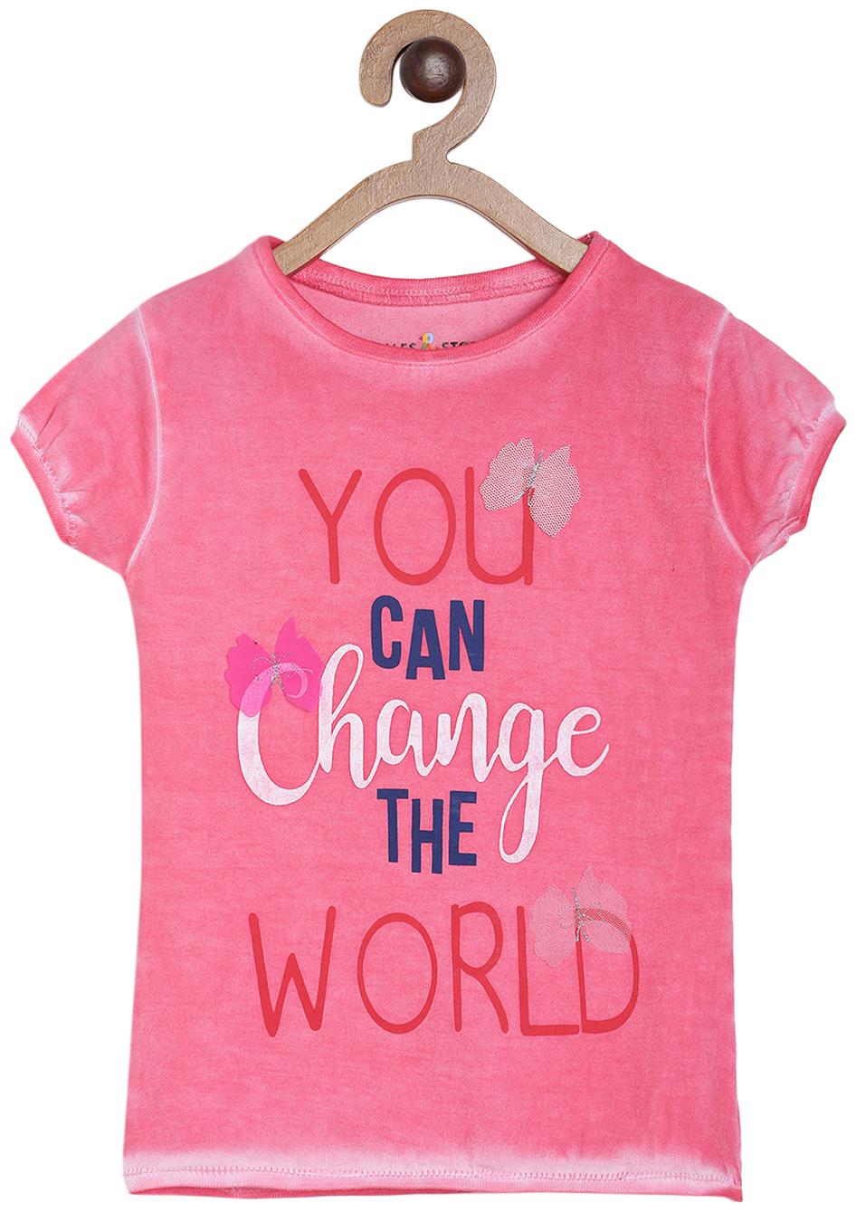 

Tales Stories Girl Cotton Printed Top - Pink