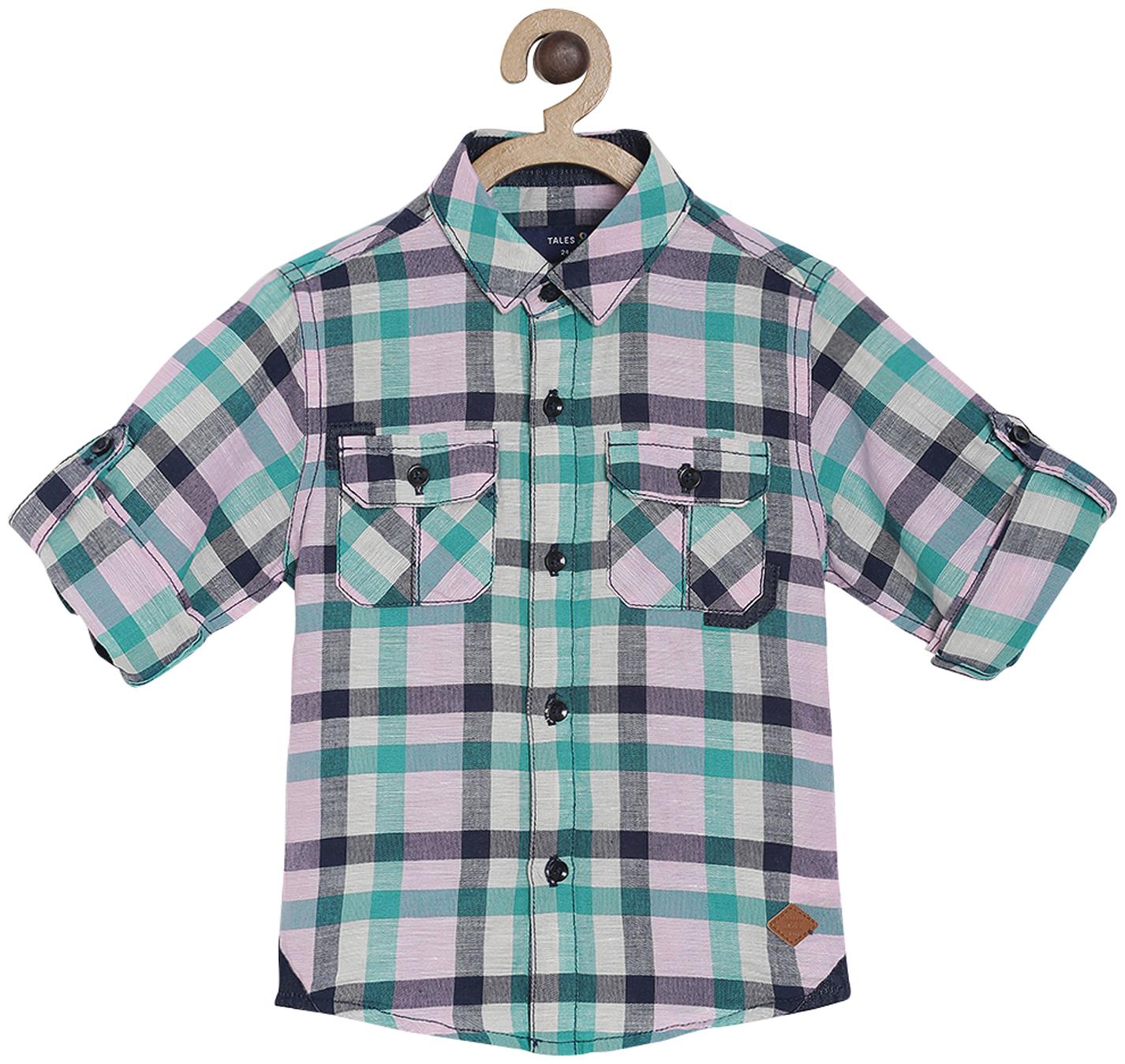 

Tales Stories Boy Cotton Checked Shirt Multi