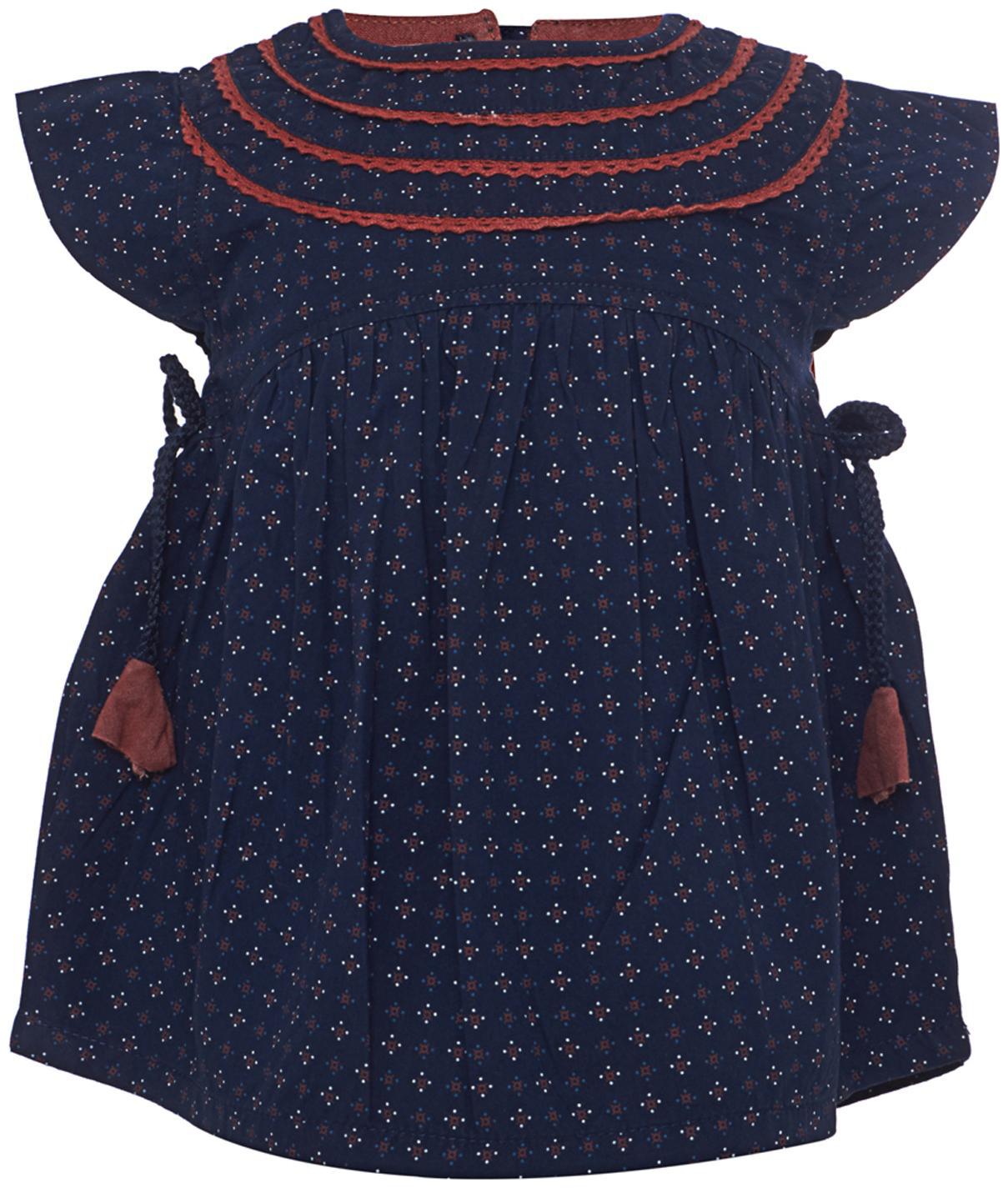 

Tales Stories Girl Cotton Polka dots T shirt - Blue
