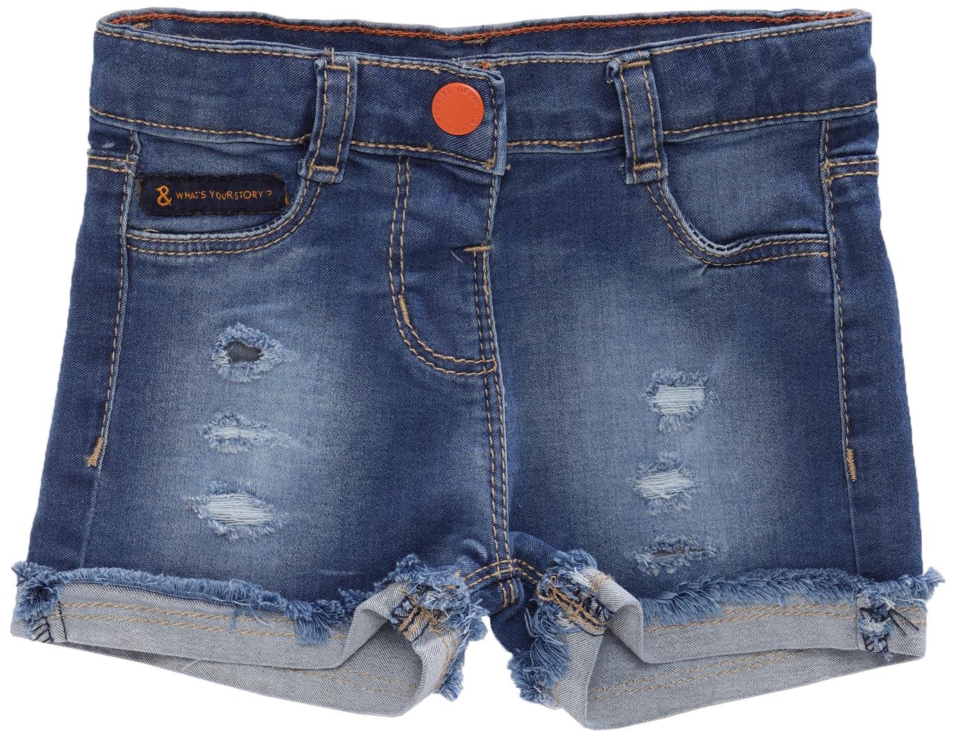 

Tales Stories Baby girl Cotton Solid Shorts - Blue