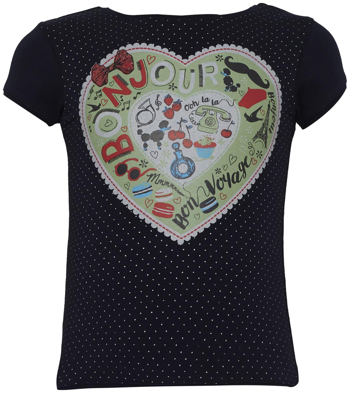

Tales Stories Cotton blend Polka dots T shirt for Baby Girl - Blue