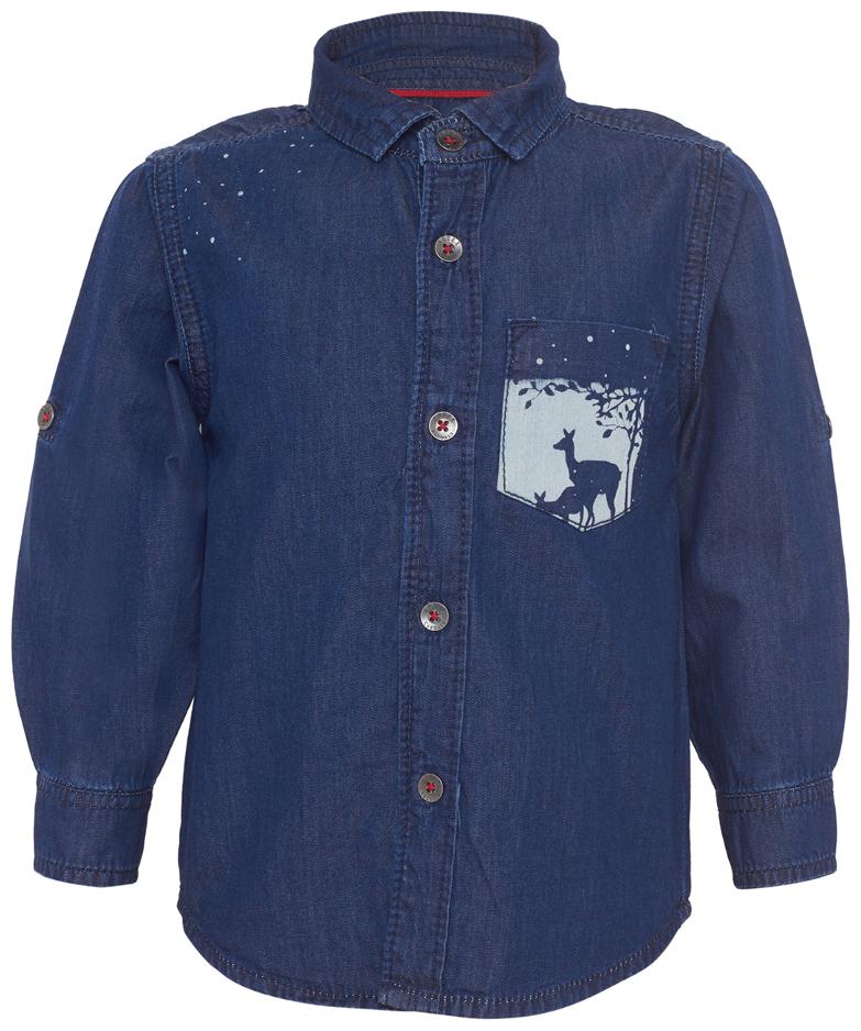 

Tales Stories Denim Solid Shirt for Baby Boy - Blue