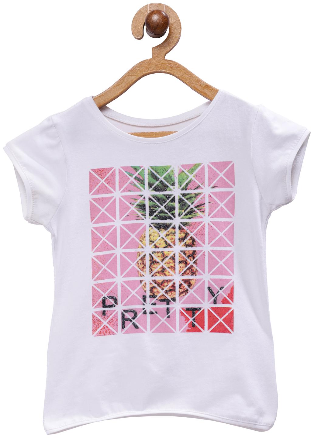 

Tales Stories Cotton Printed T shirt for Baby Girl - White