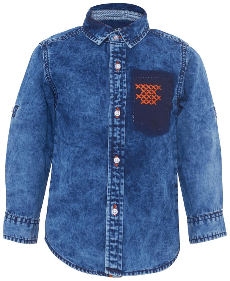

Tales Stories Denim Solid Shirt for Baby Boy - Blue